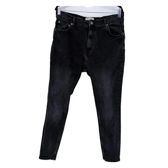 👖 Pull & Bear Washed Black Slim Fit Skinny Jeans 36 👖 - Picture 2 of 8